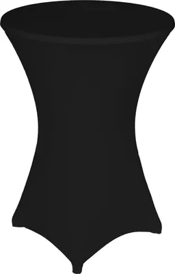 Produktbild von TexDeko Stretch Stehtischhusse für Bistrotisch Ø 60-65 cm Schwarz | strapazierfähig verstärkte Fußtaschen bügelfrei waschbar