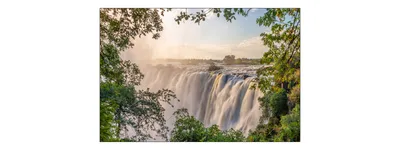 Produktbild von Muralo Fototapete Natur 225 (B) x 150 (H) cm Vlies Tapete Wandtapeten Wasserfall Himmel Bäume Wohnzimmer Schlafzimmer moderne Wandbilder XXL Landschaft Panorama Wand Dekoration