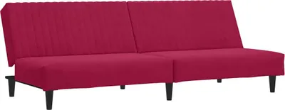 Produktbild von vidaXL Schlafsofa 2-Sitzer Weinrot Samt