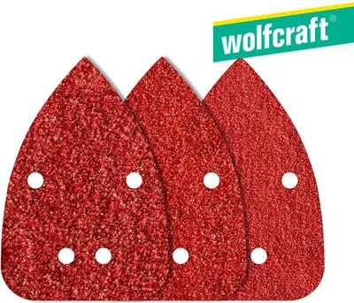 Obrázek produktu pro Wolfcraft 10 x samodržné brusné papíry  80, 120, 240  1756000