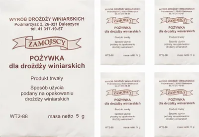Zdjęcie produktu dla HUGBERT pożywka do 25 litrów na wino, produkt w 100% naturalny, 5 sztuk