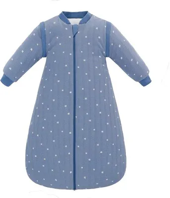 Zdjęcie produktu dla Śpiwór dla niemowląt Unyqoos® – 72 cm (0–6 miesięcy), 100% bawełna, 2,5 TOG, odpinane rękawki i zamek błyskawiczny