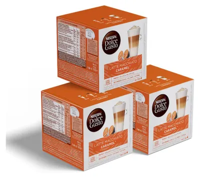 Produktbild von Kaffeekapseln Set NESCAFÉ® Dolce Gusto® Caramel Latte Macchiato, 3 x 8+8 Stk.