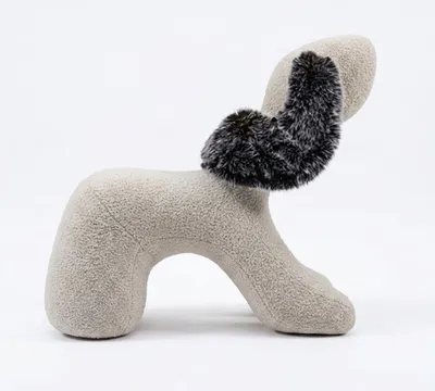Productafbeelding van Kinderfauteuil Poodle Lounge, dierenontwerp, bouclé stof, kunstbont, modern
