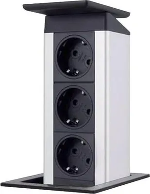 Produktbild von Schulte EVOline Port Push 10.001 3-fach versenkbar Edelstahl 108 x 96 mm