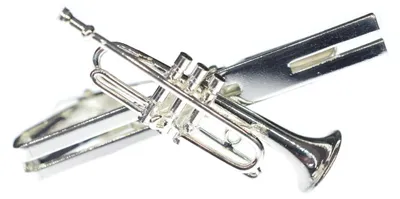 Produktbild von Trompete Krawattennadel Krawattenhalter + Box Miniblings Trompeter Musik silber