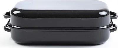 Produktbild von Doppelseitig emaillierte Doppelbackform Sfinx Größe 40 cm (Innenmaß), Blechstärke 1 mm - Belis