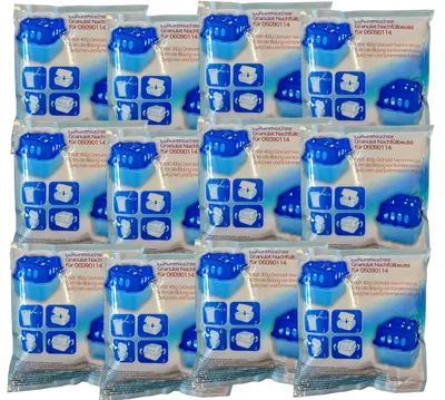 Produktbild von Luftentfeuchter Set Raumentfeuchter Nachfüllbeutel Granulat gegen Kondenswasser, Variante:Nachfüll-Beutel 12er