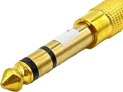 Productafbeelding van Converter, 3,5 mm female jack naar 6,5 mm male plug, audio, HIFI, volledig verguld