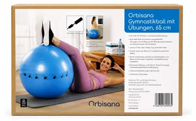 Produktbild von Orbisana Gymnastikball Fitnessball Sitzball Yoga Pilates Sportball Yogaball Sportball blau