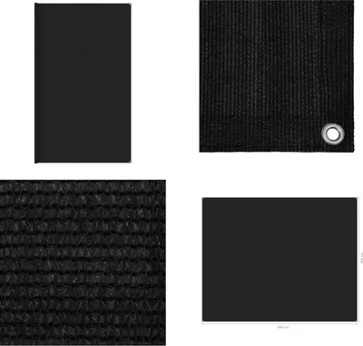 Immagine prodotto di vidaXL Tappeto per tenda 400x500 cm nero - Tappeto per tenda - Tappeto per tenda - Tappeto da campeggio - Tappeti da campeggio