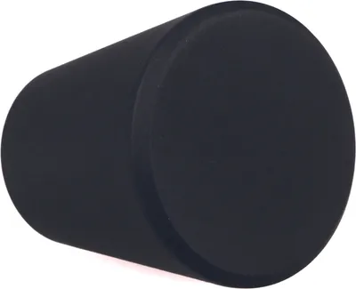 Immagine prodotto di Natural Goods Berlin Maniglie per mobili rotonde KEGEL, pomelli per mobili con ⌀25mm, pomelli per armadi adatti a spessori di ante di 15-22mm, maniglie per armadi da cucina, cassettiere, credenze ecc., nero, 1 pezzo