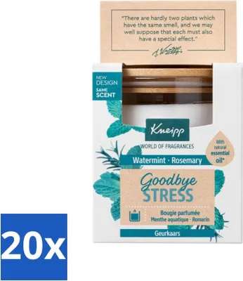 Zdjęcie produktu dla Kneipp - Świeca zapachowa - Pożegnaj się ze stresem - Mięta wodna i rozmaryn - 20 godzin palenia - Pakiet wartościowy - 20 sztuk
