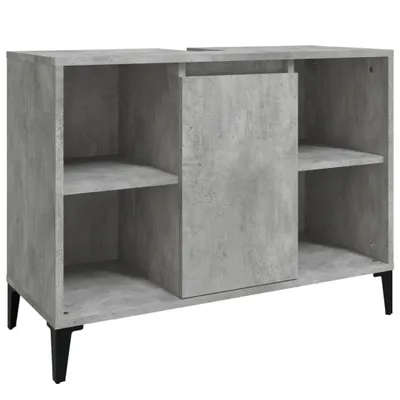 Obrázek produktu pro vidaXL Skříňka pod umyvadlo betonová šedá 80x33x60 cm Dřevěný materiál