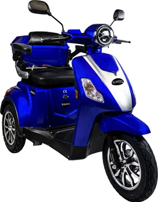 Produktbild von Rolektro E-Trike 25 V.3 Blau - 25 km/h - Lithium-Akku 60V-30AH - 1000W - Reichweite 70 km - LED Licht