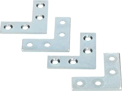 Productafbeelding van KOTARBAU® Set van 50 hoekhoeken 30 x 30 x 10 x 1,5 mm hoekverbinder hoekbeugel platte hoek L-vorm meubelhoek voor het versterken van ramen, deuren, houtconstructies