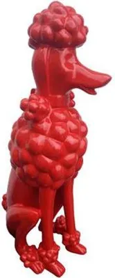 Image de Chien figurine Chiens figurines modernes Beige peint nouveau 21cm statue sculpture
