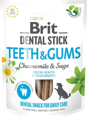 Produktbild von Brit Dog Hundesnack Dental Stick Teeth & Gums - Chamomile & Sage 251 g
