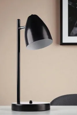 Produktbild von Opviq, Hochwertige Tischlampe, Schwarz, Metallkörper, IP20, E27, 43 cm | 12345