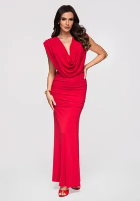 Produktbild von LARICA Abendkleid Maxi figurbetont elegant LA-OM-DLR370 red XS