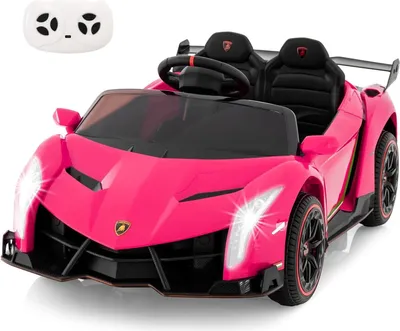 Produktbild von Elektroauto für Kinder, 12V Lamborghini Kinder Auto mit hydraulischer Tür, Elektroauto mit Fernbedienung & Schaukelfunktion & MP3 & LED-Licht, Elektrofahrzeuge für Kinder ab 3 Jahre (Rosa)