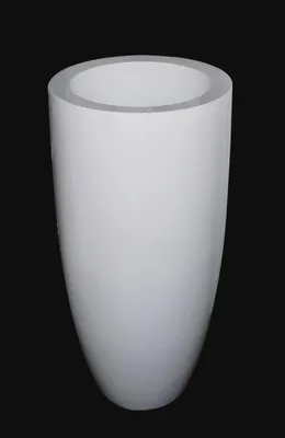 Image de Gilde Vase/Photophore "Bianco" en poly/fibre de verre - surface laquée blanc brillant Ø 47 - H 90 cm ( voir fiche produit) Largeur 47,0 cm Hauteur 90,0 cm 53036