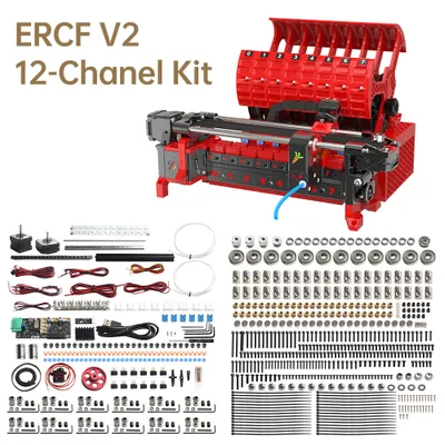 Obrázek produktu pro ERCF V2 12kanálová sada Oficiální týmu ERCF Tisk s vícebarevnými vlákny Kompatibilní s 3D tiskárnami Voro 2.4 R2/Trident/Switchwire