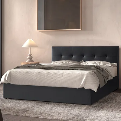 Produktbild von Stozy Doppelbett 160 x 200 cm Omari Schwarz