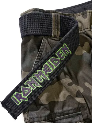 Zdjęcie produktu dla Pánské kraťasy Brandit Iron Maiden Savage Shorts The Number of The Beast darkcamo - M