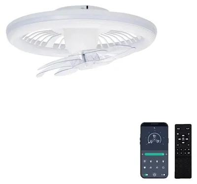 Immagine prodotto di Ventilatore a soffitto, rotazione a 360°, controllo intelligente, luci integrate per ventilatore