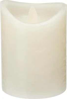 Produktbild von 4x LED Stumpenkerze Adventskranz Kerze Echtwachs Ø7x10cm Weiß Batterie