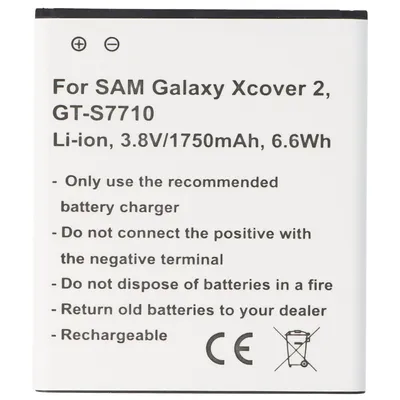 Produktbild von Samsung Galaxy XCover 2 Nachbau Akku nur passend für EB485159LU Akku GT-S7710