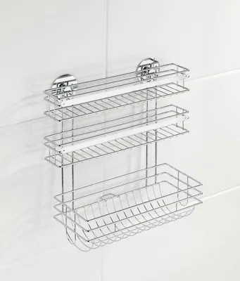 Immagine prodotto di Portarotolo da cucina in metallo cromato, 32,5 x 34 x 15 cm, color argento