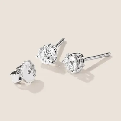 Produktbild von Brillant Diamant Ohrstecker 750 Weißgold 18 Karat Gold 0,80 ct G/VS1 Solitär
