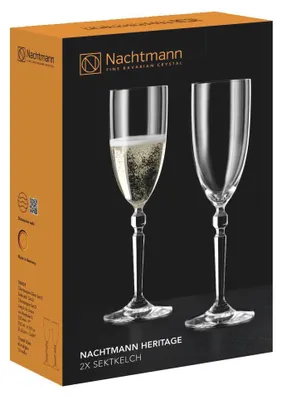 Immagine prodotto di Nachtmann Heritage Sektkelch, 2er Set, Sektglas, Champagnerglas, Kristallglas, 230 ml, 106721