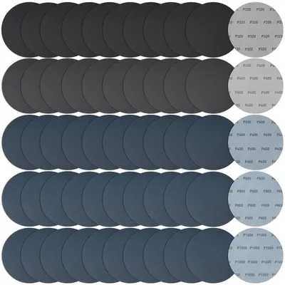 Zdjęcie produktu dla Omgoods - Papier ścierny 150 mm do szlifowania mokrego i suchego, 50 sztuk