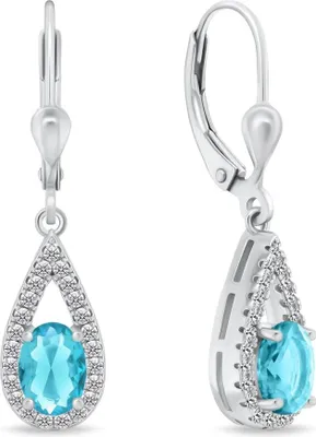 Immagine prodotto di Orecchini in argento con zirconi blu EA310WAQ