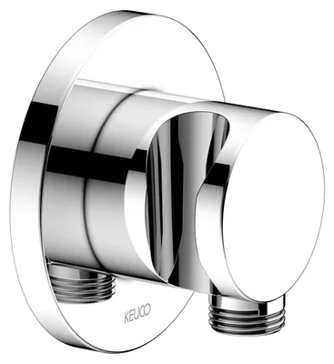 Image de KEUCO Raccord de flexible avec support de douche, rosace ronde, 59592010001