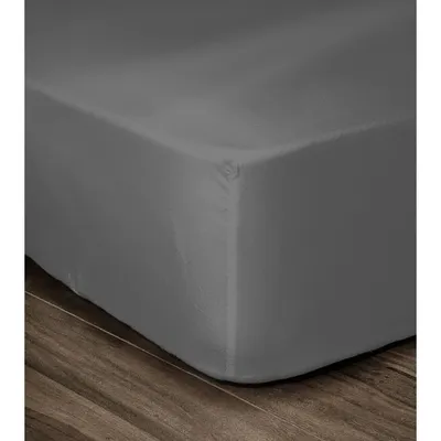 Image de Drap-housse gris 160x200x25
