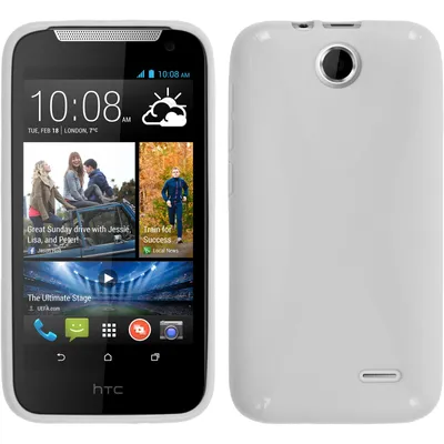 Produktbild von PhoneNatic Case kompatibel mit HTC Desire 310 - weiß Silikon Hülle X-Style + 2 Schutzfolien