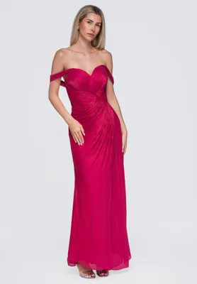 Produktbild von LARICA Abendkleid Maxikleid Elegante LA-OM-DLR421 fuchsia M