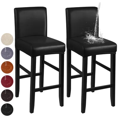 Image de Omgoods - Ensemble de 2 housses imperméables pour tabourets de bar - enPolyuréthaneextensible