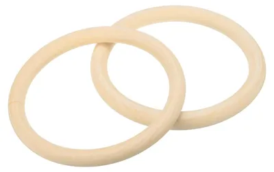 Makramee-Ringe aus Naturholz, 120 mm, 2 Stück, unbehandelt, für Bastelarbeiten