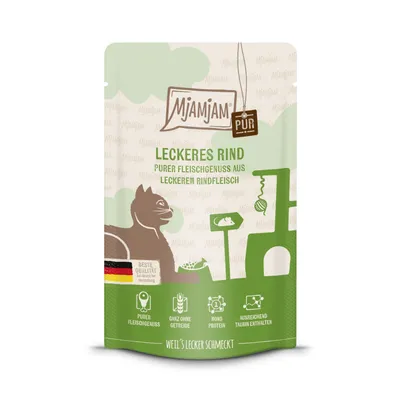 Produktbild von Mjamjam Quetschie 125gx12 Quetschie leckeres Rind