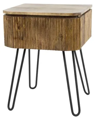 Produktbild von Nachttisch Wave 1L aus Mangoholz, 1 Schublade, B 45 x T 40 x H 60 cm