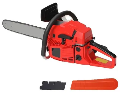 Obrázek produktu pro Benzínová řetězová pila, dvoutaktní motor, 50 cm (20 palců) délka řetězu, červená barva