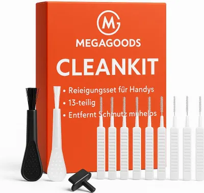 Produktbild von Reinigungsset iPhone 16 15 14 13 Pro Max Ladeport 13-tlg. DE.