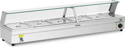 Obrázek produktu pro Ohřívač vody s kohoutkem a skleněným krytem 2200W 30L + 5x nádoba GN1/2