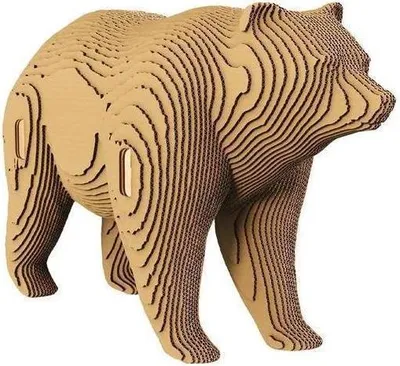 Produktbild von Grizzlybär 3D Puzzle aus Pappe – Kreatives Tier Bastelset