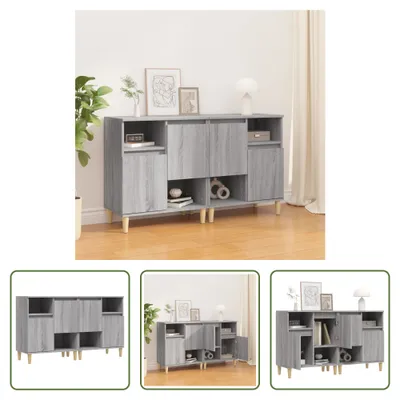 Produktbild von The Living Store Sideboards 2 Stk. Grau Sonoma 60x35x70 cm Holzwerkstoff